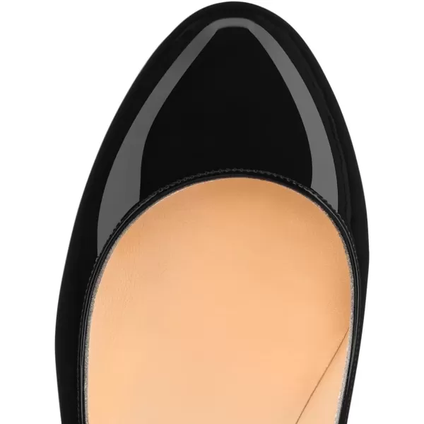 imageFSJ Women Formal High Heel Pumps Close Toe Slip On Business Dress Shoes for Office Work Size 415 USBlack9 Cm