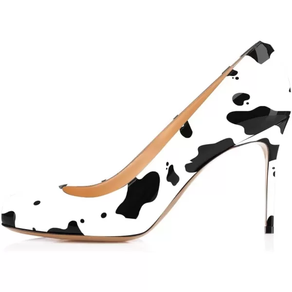 imageFSJ Women Formal High Heel Pumps Close Toe Slip On Business Dress Shoes for Office Work Size 415 USCow
