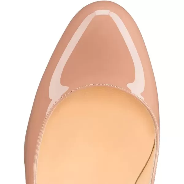 imageFSJ Women Formal High Heel Pumps Close Toe Slip On Business Dress Shoes for Office Work Size 415 USNude7 Cm