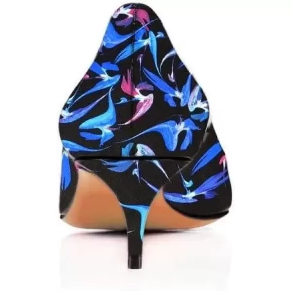imageFSJ Women Sexy Multicolored Pointy Toe Pumps Slip On Mid High Heels Dress Shoes Size 415 USBlue45 Cm