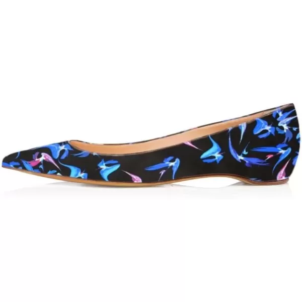 imageFSJ Women Sexy Multicolored Pointy Toe Pumps Slip On Mid High Heels Dress Shoes Size 415 USBlueflat