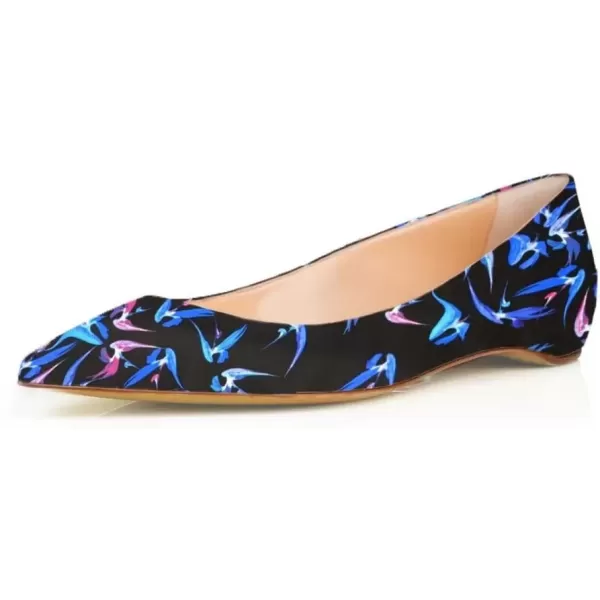 imageFSJ Women Sexy Multicolored Pointy Toe Pumps Slip On Mid High Heels Dress Shoes Size 415 USBlueflat