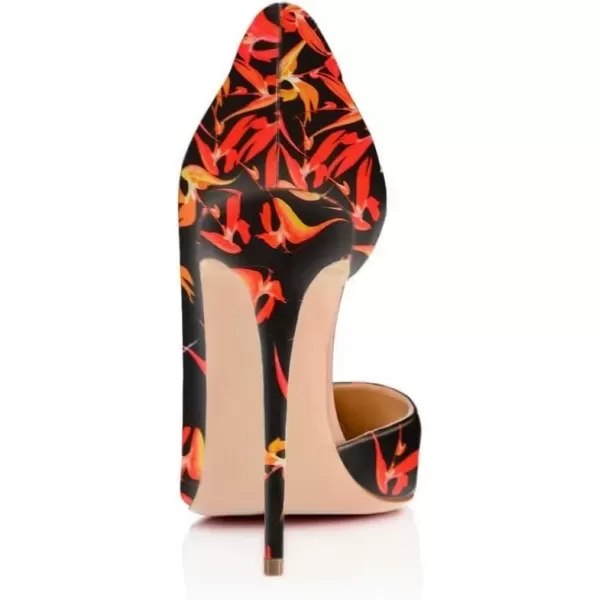 imageFSJ Women Sexy Multicolored Pointy Toe Pumps Slip On Mid High Heels Dress Shoes Size 415 USRed Dorsay12 Cm