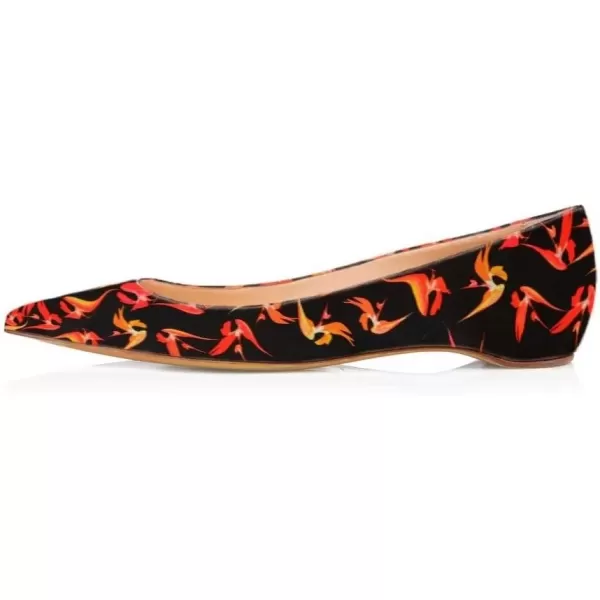 imageFSJ Women Sexy Multicolored Pointy Toe Pumps Slip On Mid High Heels Dress Shoes Size 415 USRedflat