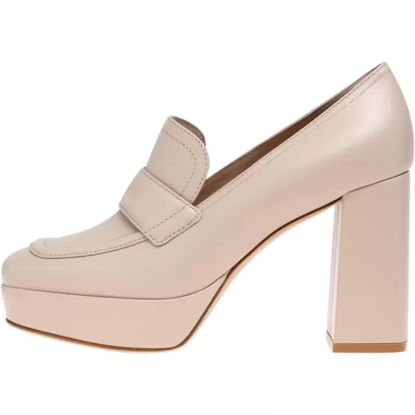 imageFSJ Women Chic Square Toe Glossy Platform Pumps Chunky High Heel Slip On Party Prom Dress Ladies Casual Loafer Shoes Size 415 USNude