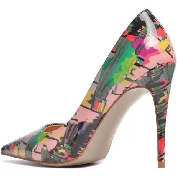 imageFSJ Women Classic Pointed Toe Snakeskin High Heels Pumps Slip on Stiletto Sparkling Animal Printing Sexy Lady Club Party Evening Dress Shoes Size 415 USGraffiti