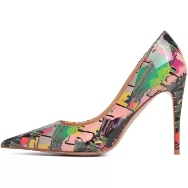 imageFSJ Women Classic Pointed Toe Snakeskin High Heels Pumps Slip on Stiletto Sparkling Animal Printing Sexy Lady Club Party Evening Dress Shoes Size 415 USGraffiti