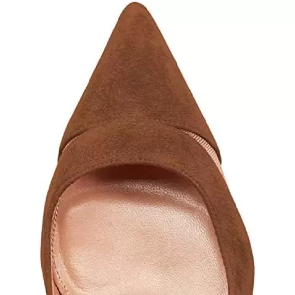 imageFSJ Women Elegant Mesh High Heel Pump Pointed Toe Stiletto Thin Slip on Dress Prom Party Ladie Shoes Size 415 USBrown