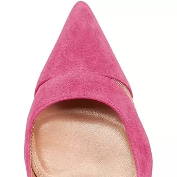 imageFSJ Women Elegant Mesh High Heel Pump Pointed Toe Stiletto Thin Slip on Dress Prom Party Ladie Shoes Size 415 USFuchsia