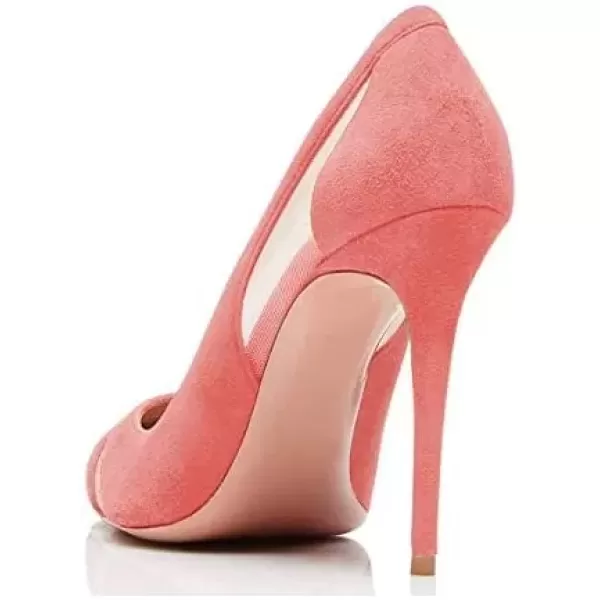 imageFSJ Women Elegant Mesh High Heel Pump Pointed Toe Stiletto Thin Slip on Dress Prom Party Ladie Shoes Size 415 USLightcoral