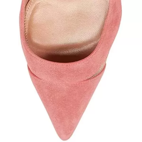 imageFSJ Women Elegant Mesh High Heel Pump Pointed Toe Stiletto Thin Slip on Dress Prom Party Ladie Shoes Size 415 USLightcoral
