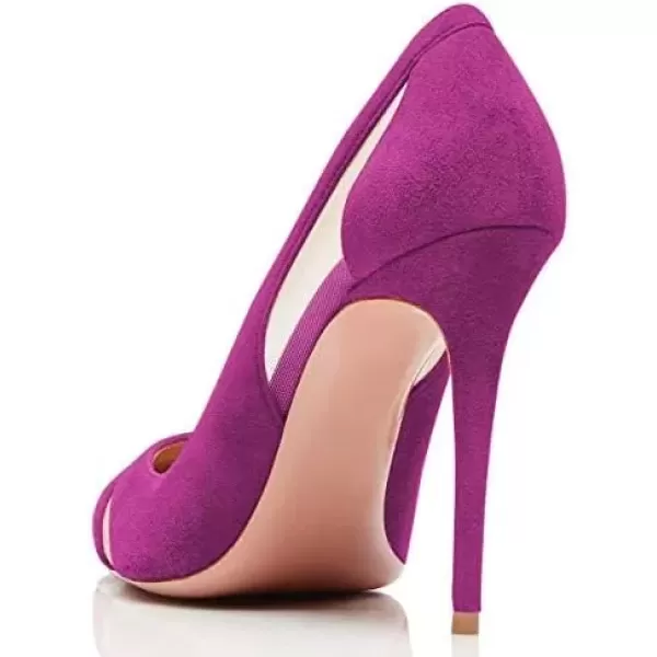 imageFSJ Women Elegant Mesh High Heel Pump Pointed Toe Stiletto Thin Slip on Dress Prom Party Ladie Shoes Size 415 USOrchid
