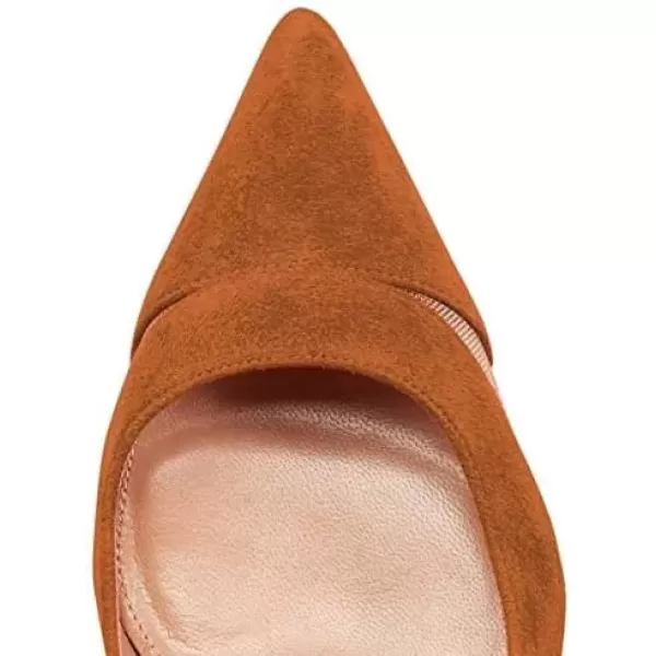 imageFSJ Women Elegant Mesh High Heel Pump Pointed Toe Stiletto Thin Slip on Dress Prom Party Ladie Shoes Size 415 USSandy Brown