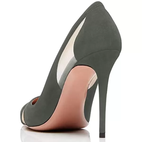imageFSJ Women Elegant Mesh High Heel Pump Pointed Toe Stiletto Thin Slip on Dress Prom Party Ladie Shoes Size 415 USSeagreen