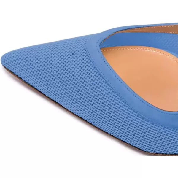 imageFSJ Women Comfy Pointed Toe Stiletto High Heel Mesh Pumps Slip on Dressy Ladies Date Shoes Size 415 USBlue