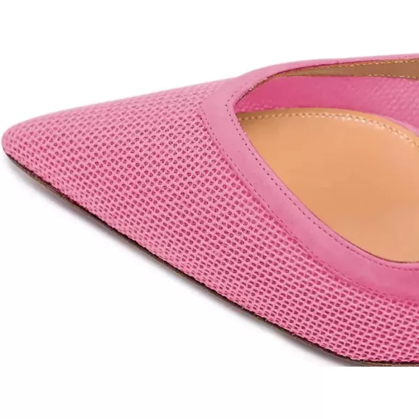 imageFSJ Women Comfy Pointed Toe Stiletto High Heel Mesh Pumps Slip on Dressy Ladies Date Shoes Size 415 USFuchsia