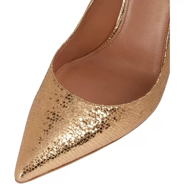 imageFSJ Women Gold Metal Chain Chunky High Heel Pointed Toe Slip On Fashion Party Prom Pumps Prom Shoes Size 415 USGold Sequins