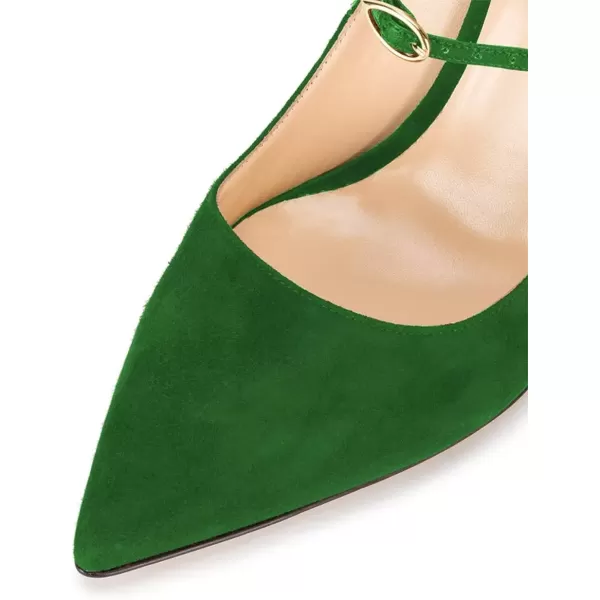 imageFSJ Women Graceful Pointed Toe High Heeled Leopard Pumps Stilettos Single Strap Band Party Prom Evening Dress Shoes Size 415 USGreen