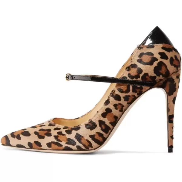 imageFSJ Women Graceful Pointed Toe High Heeled Leopard Pumps Stilettos Single Strap Band Party Prom Evening Dress Shoes Size 415 USLeopard