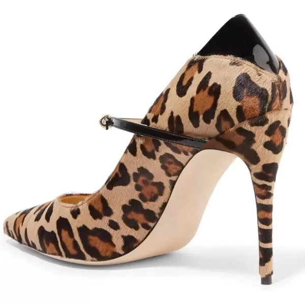 imageFSJ Women Graceful Pointed Toe High Heeled Leopard Pumps Stilettos Single Strap Band Party Prom Evening Dress Shoes Size 415 USLeopard