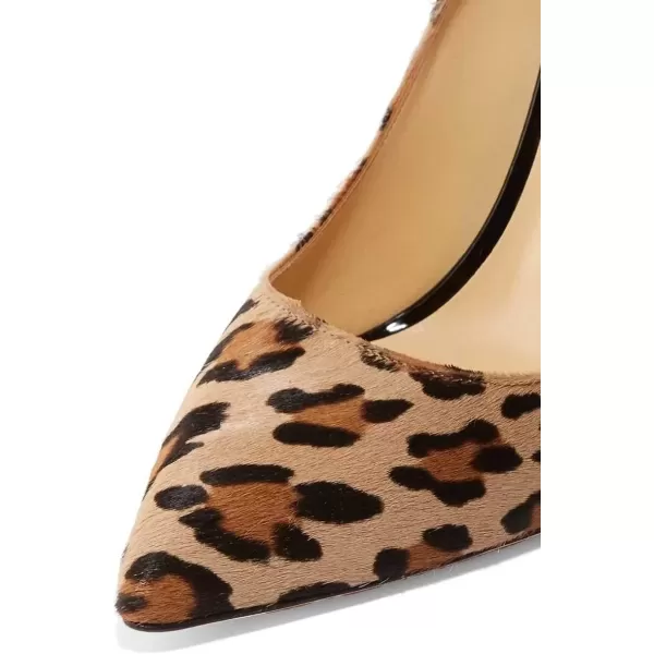 imageFSJ Women Graceful Pointed Toe High Heeled Leopard Pumps Stilettos Single Strap Band Party Prom Evening Dress Shoes Size 415 USLeopard