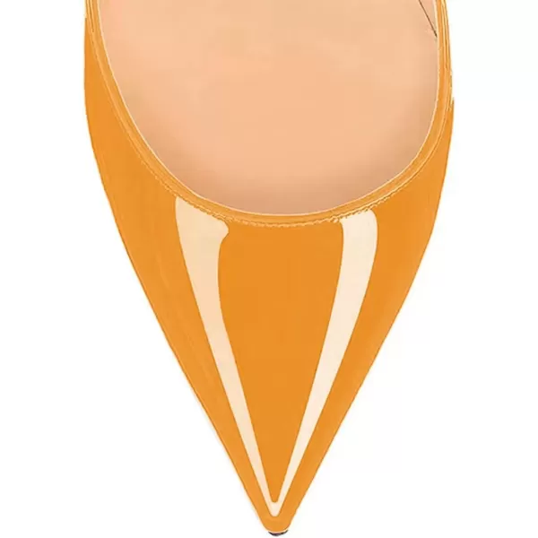 imageFSJ Women Sexy Gold Chunky Heel Pointed Toe Block High Heel Pumps Slip On Elegant Wedding Party Shoes Size 415 USGoldenrod