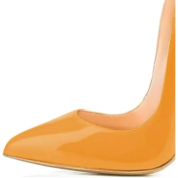 imageFSJ Women Sexy Gold Chunky Heel Pointed Toe Block High Heel Pumps Slip On Elegant Wedding Party Shoes Size 415 USGoldenrod