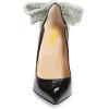 imageFSJ Women Classic Pointed Toe High Heels Sexy Stiletto Pumps Office Lady Casual Dress Party Prom Shoes Size 415 USBowknot Black