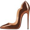 imageFSJ Women Classic Pointed Toe High Heels Sexy Stiletto Pumps Office Lady Casual Dress Party Prom Shoes Size 415 USBrown