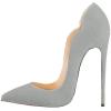 imageFSJ Women Classic Pointed Toe High Heels Sexy Stiletto Pumps Office Lady Casual Dress Party Prom Shoes Size 415 USGreysuede