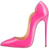 imageFSJ Women Classic Pointed Toe High Heels Sexy Stiletto Pumps Office Lady Casual Dress Party Prom Shoes Size 415 USHot Pink