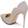 imageFSJ Women Classic Pointed Toe High Heels Sexy Stiletto Pumps Office Lady Casual Dress Party Prom Shoes Size 415 USLight Grey