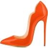 imageFSJ Women Classic Pointed Toe High Heels Sexy Stiletto Pumps Office Lady Casual Dress Party Prom Shoes Size 415 USOrange