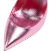 imageFSJ Women Classic Pointed Toe High Heels Sexy Stiletto Pumps Office Lady Casual Dress Party Prom Shoes Size 415 USPink Leather