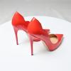 imageFSJ Women Classic Pointed Toe High Heels Sexy Stiletto Pumps Office Lady Casual Dress Party Prom Shoes Size 415 USRed