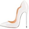 imageFSJ Women Classic Pointed Toe High Heels Sexy Stiletto Pumps Office Lady Casual Dress Party Prom Shoes Size 415 USWhite
