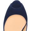 imageFSJ Women Gorgeous Peep Toe Platform Pumps Cross Strap High Heels Sandals Party Shoes Size 415 USNavy