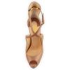 imageFSJ Women Gorgeous Peep Toe Platform Pumps Cross Strap High Heels Sandals Party Shoes Size 415 USNude