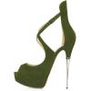 imageFSJ Women Gorgeous Peep Toe Platform Pumps Cross Strap High Heels Sandals Party Shoes Size 415 USOlive