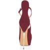 imageFSJ Women Gorgeous Peep Toe Platform Pumps Cross Strap High Heels Sandals Party Shoes Size 415 USWine