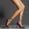 imageFSJ Womens Sexy High Heels Pointed Toe Stilletos Pumps with Gold Metal Snake Spiral Around The Ankle Heeled Dress Party Pumps Shoes Size 415 USPurple