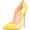 imageFSJ Women Classic Pointed Toe High Heels Sexy Stiletto Pumps Office Lady Casual Dress Party Prom Shoes Size 415 USYellow