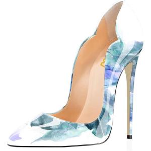 imageFSJ Women Classic Pointed Toe High Heels Sexy Stiletto Pumps Office Lady Casual Dress Party Prom Shoes Size 415 USWhitegreen