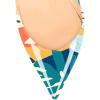 imageFSJ Women Bridal Pointed Toe Chunky High Heel Printed Multicolor Pumps Slip on Wedding Thick Comfy Shoes US Size 415 M USBlue Printing