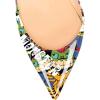 imageFSJ Women Bridal Pointed Toe Chunky High Heel Printed Multicolor Pumps Slip on Wedding Thick Comfy Shoes US Size 415 M USCartoon