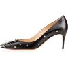 imageFSJ Women Classic Kitten Heels Pointy Closed Toe Pumps Slip On Office Ladies Party Date Business Dress Shoe Size 415 USBlack Rivets