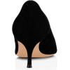 imageFSJ Women Classic Kitten Heels Pointy Closed Toe Pumps Slip On Office Ladies Party Date Business Dress Shoe Size 415 USBlack Suede