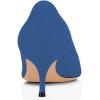 imageFSJ Women Classic Kitten Heels Pointy Closed Toe Pumps Slip On Office Ladies Party Date Business Dress Shoe Size 415 USBlue Suede