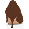 imageFSJ Women Classic Kitten Heels Pointy Closed Toe Pumps Slip On Office Ladies Party Date Business Dress Shoe Size 415 USBrown Suede