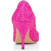 imageFSJ Women Classic Kitten Heels Pointy Closed Toe Pumps Slip On Office Ladies Party Date Business Dress Shoe Size 415 USClaret Strass